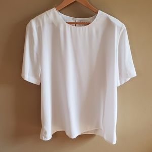 White vintage top sz L